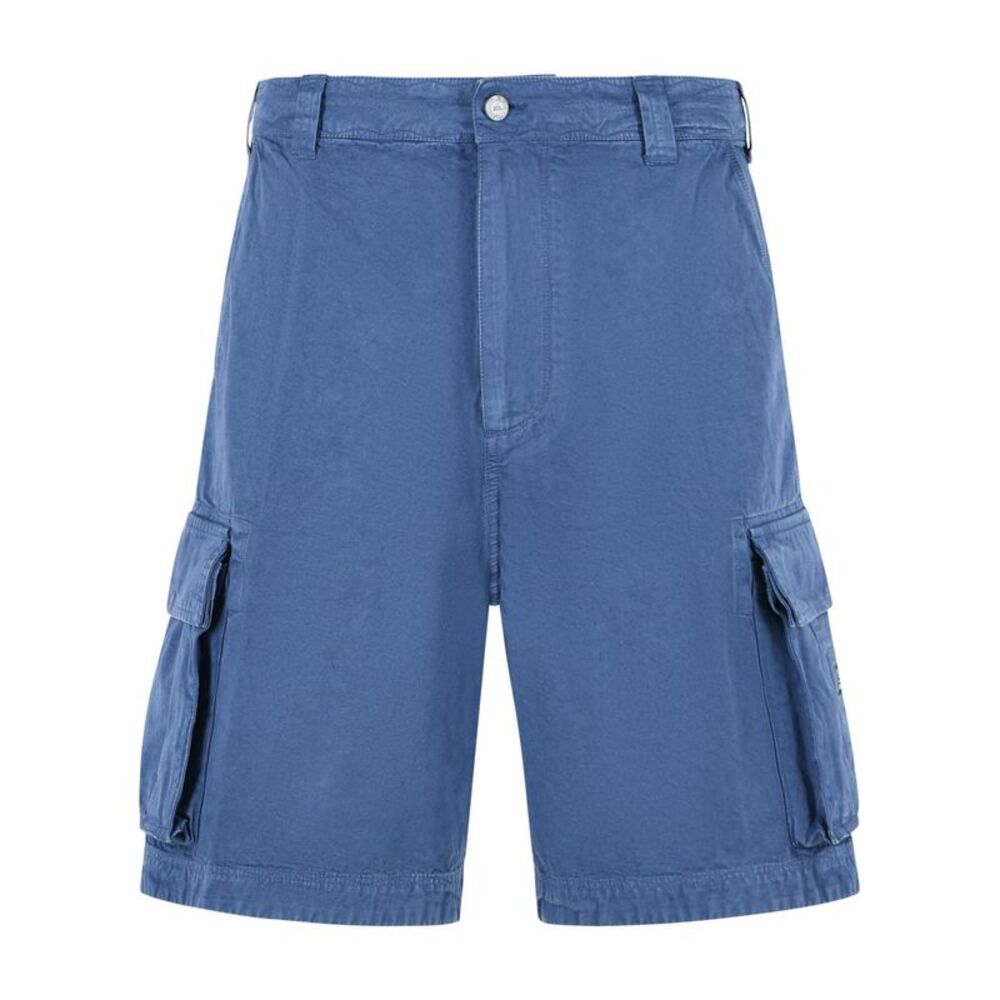 Erl Blue Cotton Bermuda Shorts Men